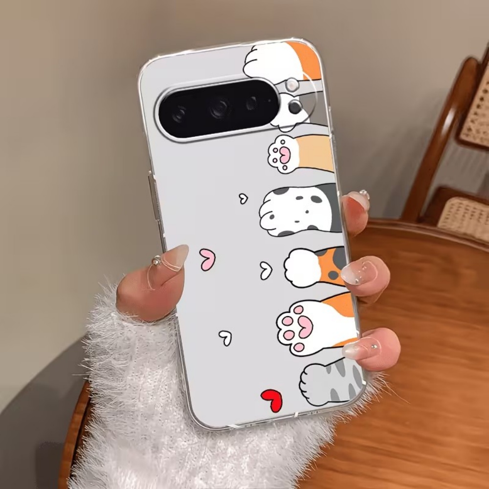 Google Pixel 8A - Coque de téléphone en silicone transparente