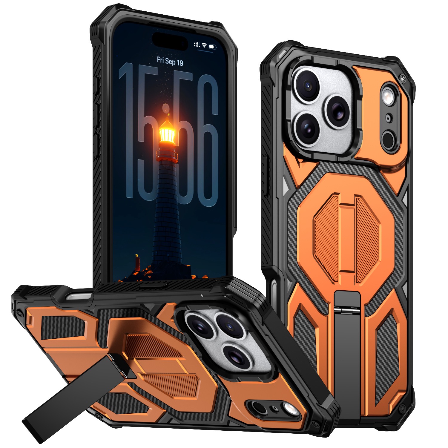 Magnetic Charging Stand - Coque blindée pour iphone 18 17