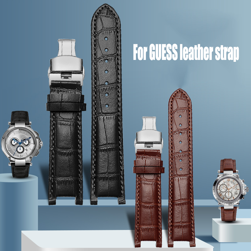 Smartwatch Guess - Bracelet de montre cranté en cuir