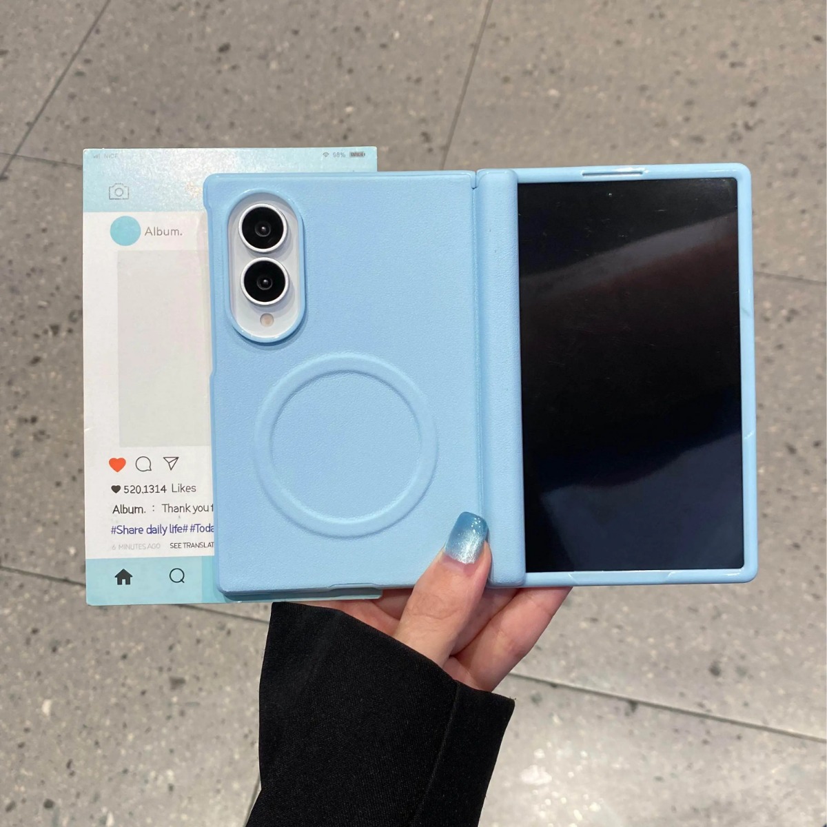 Étui en cuir mat couleur bonbo - Screen Protector Film avis et prix