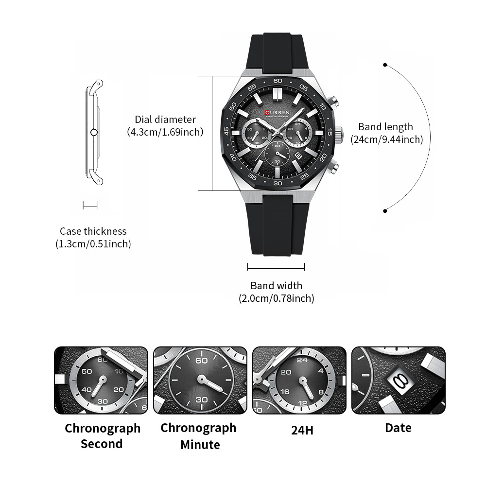 Montre sport pour homme CURREN - Accessories With Watch avis et prix